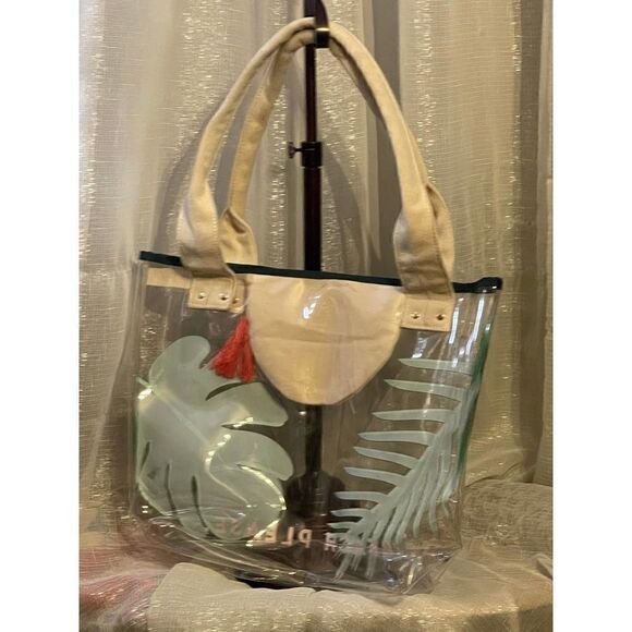 Benefit hoola clear pvf fern tropical beach please tote bag - Picture 5 of 5